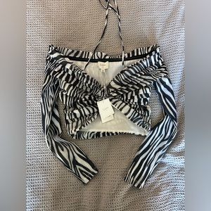 CAMI NYC Off the shoulder crop top xxs